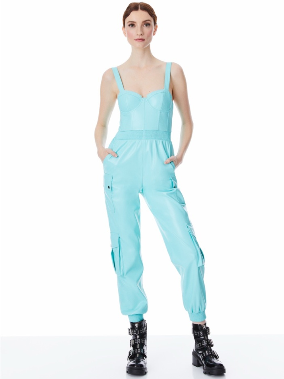 Alice + Olivia Frida Cargo Jumpsuit Size 4
